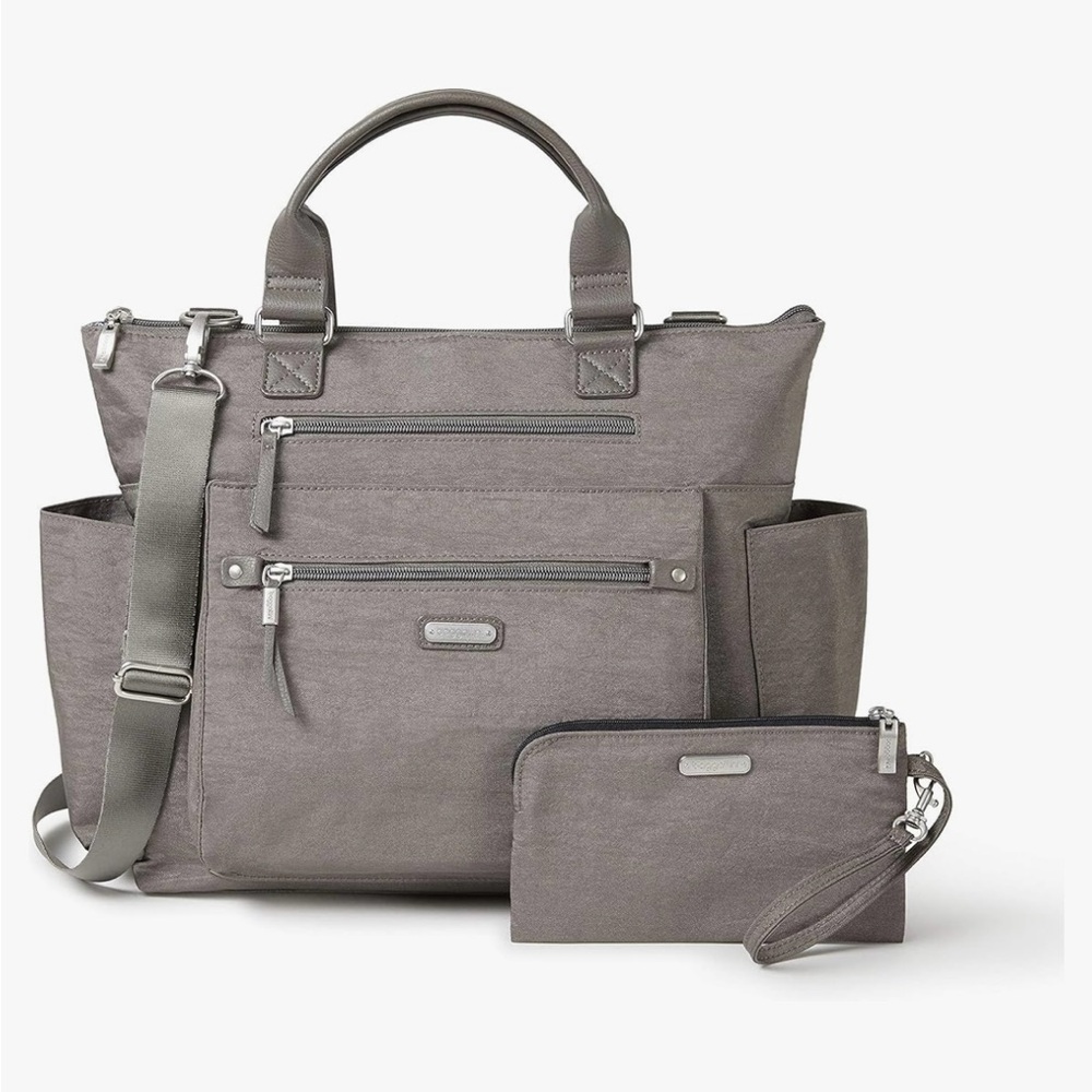 Baggallini Gray Beige Travel Bag Set
